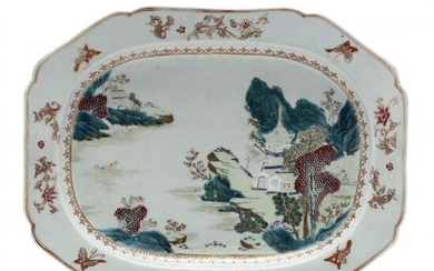 A Chinese Export Porcelain Platter with Scenic