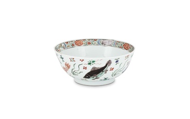A Chinese Famille Verte 'Fish' bowl