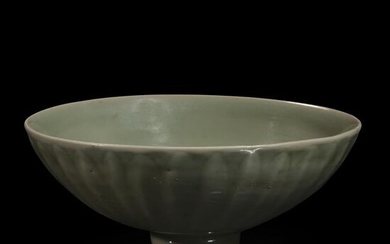 A Chinese Longquan celadon petal-carved "Lotus" bowl