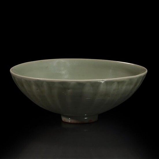 A Chinese Longquan celadon petal-carved "Lotus" bowl