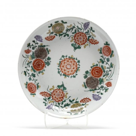 A Chinese Porcelain Charger with Flowers