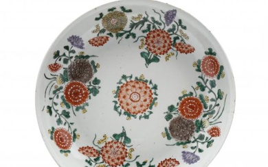 A Chinese Porcelain Charger with Flowers