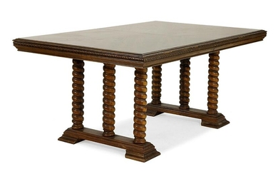 A Double Pedestal Dining Table.