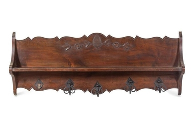 A French Provincial Walnut Hanging Rack