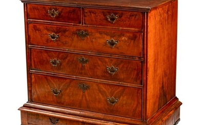 A George II Inlaid Walnut Chest on Stand Height 40 12 x
