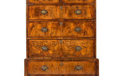 A George III Walnut Chest-on-Chest