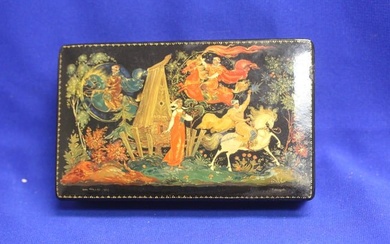 A Hand Painted Russian Lacquer Box