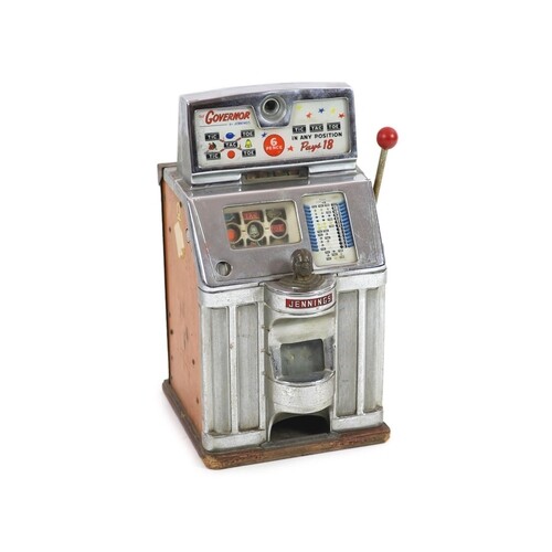 A Jennings 'The Governor' Tic Tac Toe penny slot machine, 'i...
