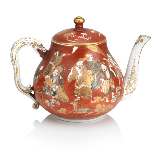 A Kutani teapot and cover