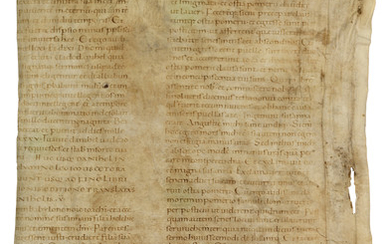A LEAF FROM AN ATLANTIC BIBLE, in Latin, manuscript on vellum [Italy, 11th century]