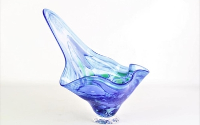A Large Art Glass High Back Vase (H 32cm)