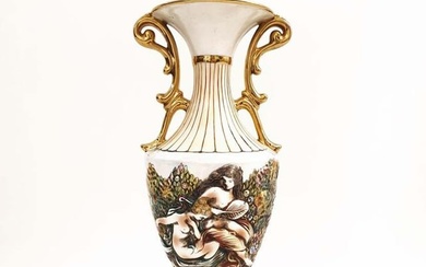 A Large CAPODIMONTE BERNINI Hand Painted Porcelain Vase/Urn