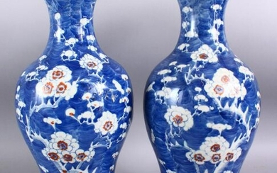 A PAIR OF 19TH CENTURY CHINESE BLUE & WHITE PORCELAIN