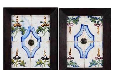 A PAIR OF D. MARIA PANELS WITH TILES