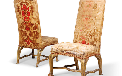 A PAIR OF GEORGE I GILT-GESSO SIDE CHAIRS, CIRCA 1715