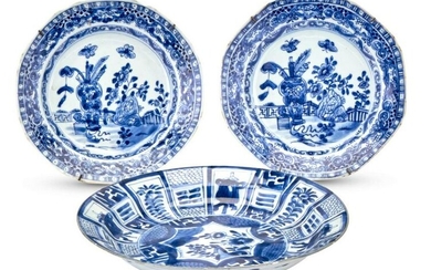 A Pair of Chinese Blue and White Porcelain Saucer