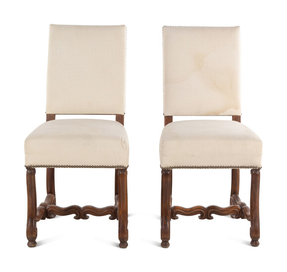 A Pair of Louis XIII Style Walnut Side Chairs
