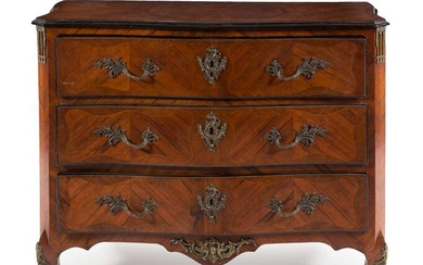 A Regence Style Bronze Mounted Rosewood Commode