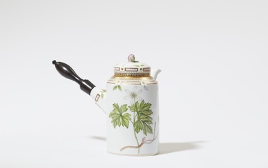 A Royal Copenhagen porcelain "Flora Danica" hot chocolate pot