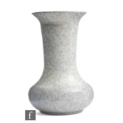 A Ruskin Pottery dove grey high fired vase of globe and shaf...