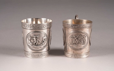 A SILVER CUP AND A SILVER BEAKER