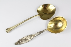 A Sterling Silver Gilt Gorham Ice Cream Server in the form o...