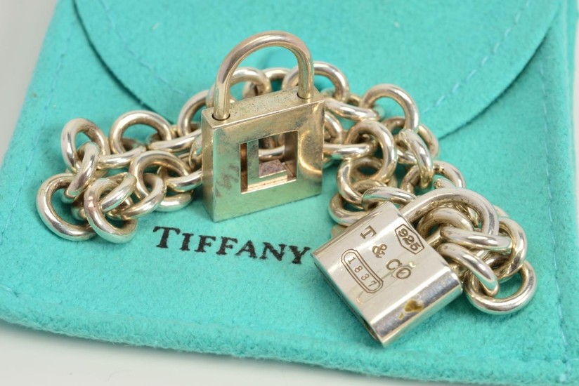 A TIFFANY & CO. BRACELET, the belcher link bracelet with pad...