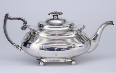 A William IV Silver Rectangular Teapot, by Edward Barton,...