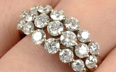 A brilliant-cut diamond dress ring.