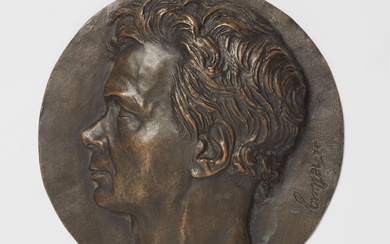 A bronze portrait plaque "Schelling"