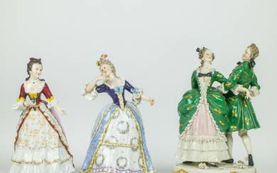 A collection of 3 porcelain figures