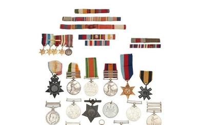A collection of mixed war and service medals