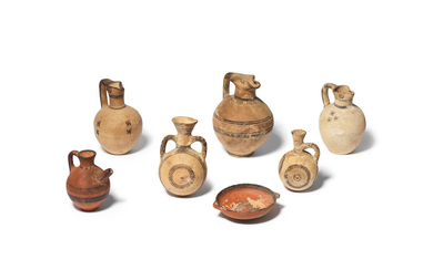 A group of seven Cypriot pottery vessels
