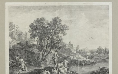 A pair of 18th century Venetian etchings