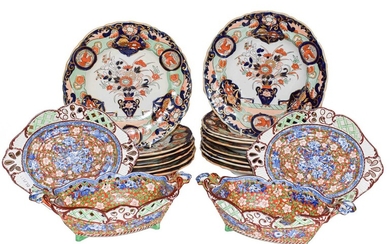A pair of early 19th century Spode baskets on...