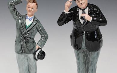 A pair of limited edition Royal Doulton figures, Stan Laurel, HN2774, and Oliver Hardy, HN2775, both