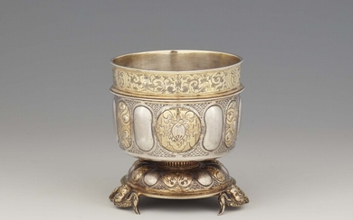A parcel gilt Renaissance silver beaker
