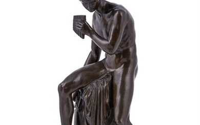 A patinated bronze model of Mercury