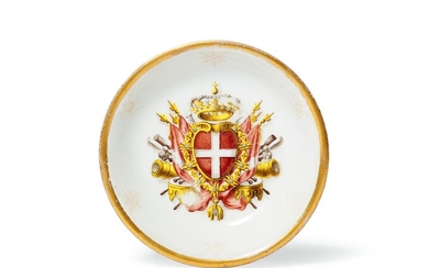 A porcelain saucer from a service for a knight of the Order of the Golden Fleece