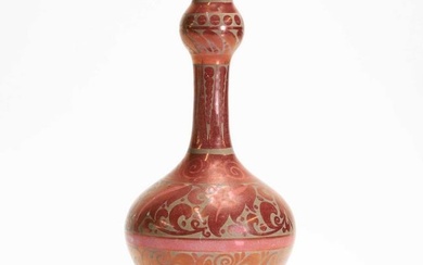 A ruby lustre solifleur stoneware vase