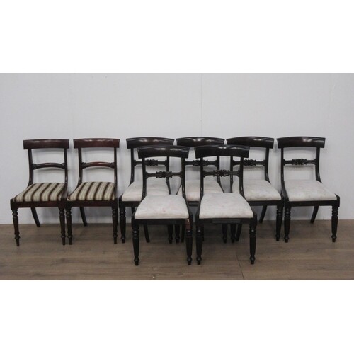 A set of six mid 19th Century mahogany Dining Chairs and two...