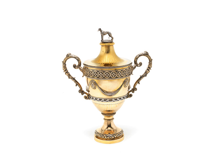 A silver-gilt cup and cover