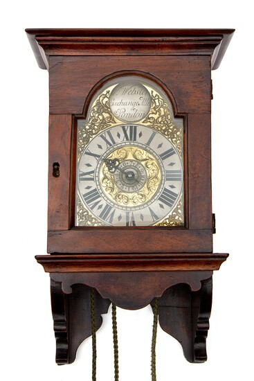 A small George II oak hood clock