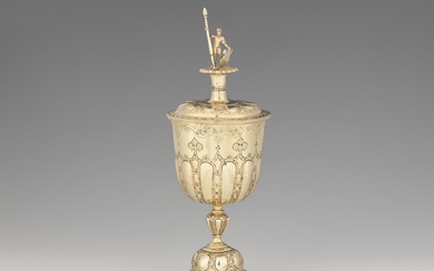 A small Renaissance silver gilt goblet and cover