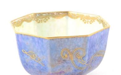 A small Wedgwood lustre octagonal bowl