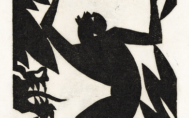 AARON DOUGLAS (1899 - 1979) O, Lord! Woodcut on tissue-thin Japan paper, circ...