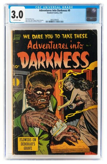 ADVENTURES Into DARKNESS #9 * CGC 3.0 * Werewolf Cover