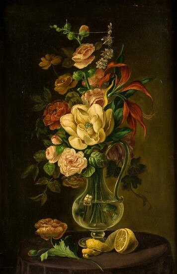 ANONYMOUS (Early 20th century) "Flower still lifes"