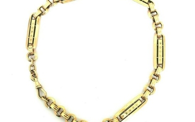 ANTIQUE 10K Rose Gold Watch Chain Necklace 14"