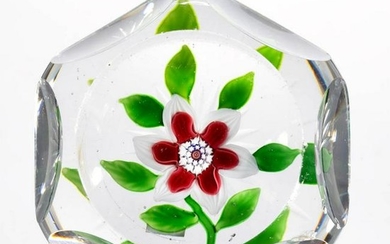 ANTIQUE BACCARAT CLEMATIS LAMPWORK PAPERWEIGHT